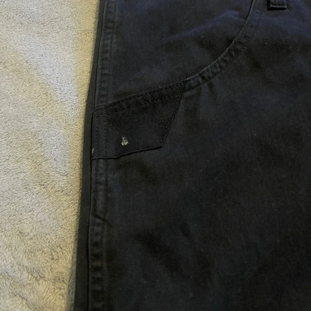 Wrangler Pants Workwear Mens 42x32 Black Canvas Utility Carpenter Streetwear